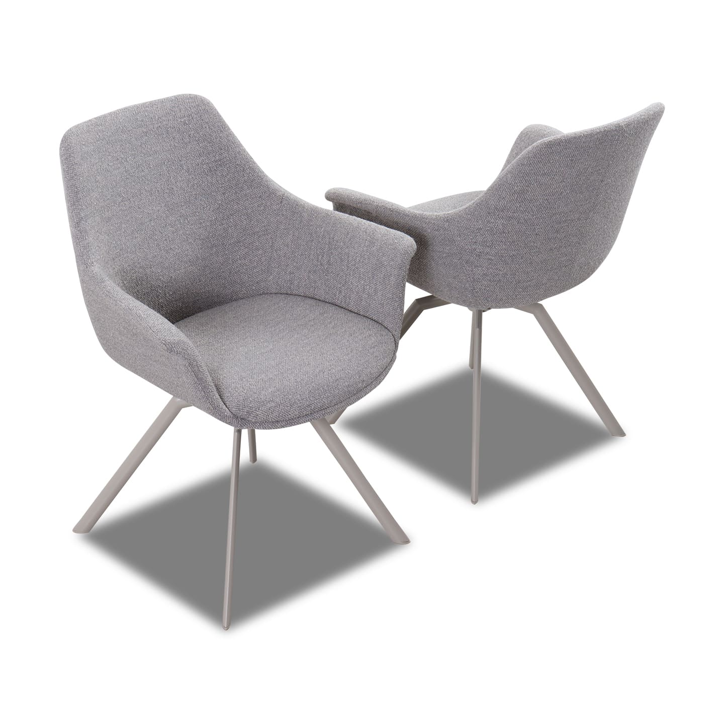 Stuhl NIKA mit Armlehnen 2er Set in Stoff Manhattan - Sitzdesign