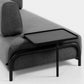 Sofa COMPO in Stoff dunkelgrau mit Tablett - Sitzdesign