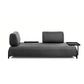 Sofa COMPO in Stoff dunkelgrau mit Tablett - Sitzdesign