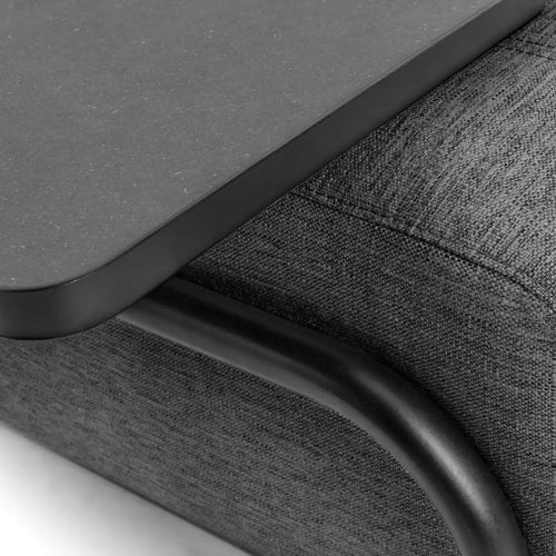 Bild 1 in Galerieansicht laden. Sofa COMPO in Stoff dunkelgrau mit Tablett - Sitzdesign