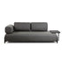 Sofa COMPO in Stoff dunkelgrau mit Tablett - Sitzdesign
