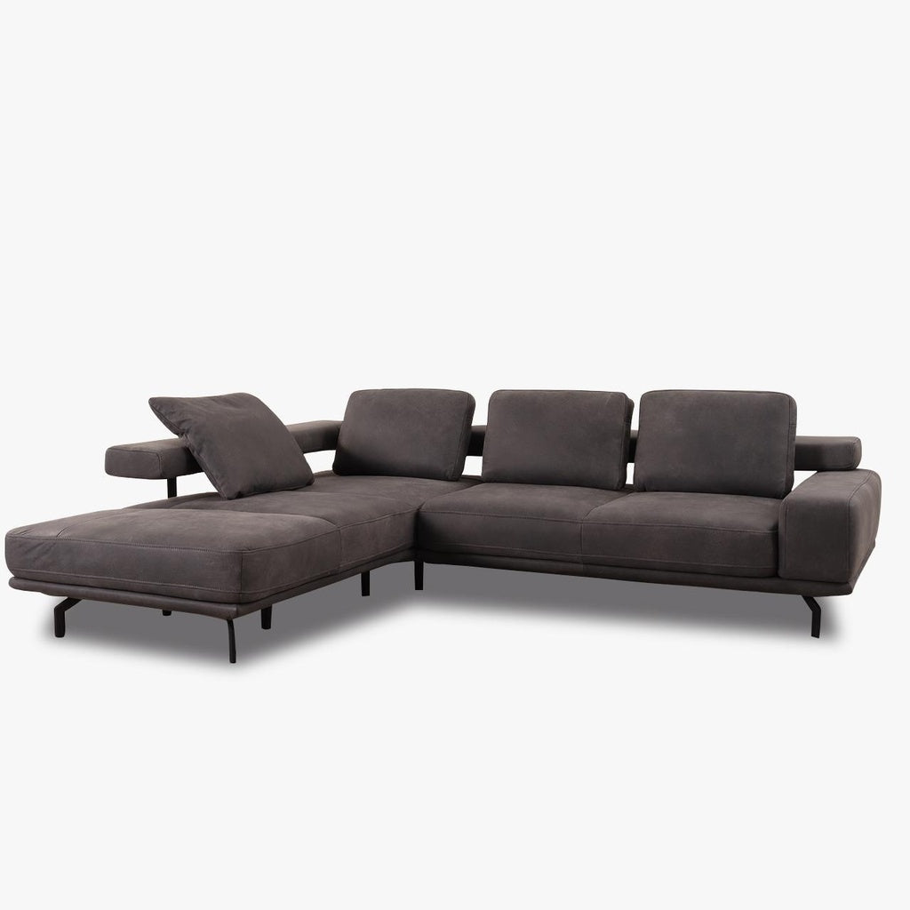 Sofa HP18072 Shine in Anilin Leder Aurelia graphit - Ecksofa Leder