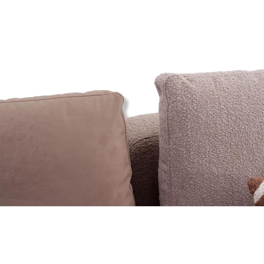 Sofa Loft in Stoff Kombi 51 Farbe braun - Ecksofa Stoff