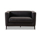 Sofagarnitur BLOK in Leder Bycast schwarz - Sofa Leder