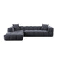 Ecksofa BUBBLE in Stoff Manhattan - grau / vorstehend links - Ecksofa Stoff