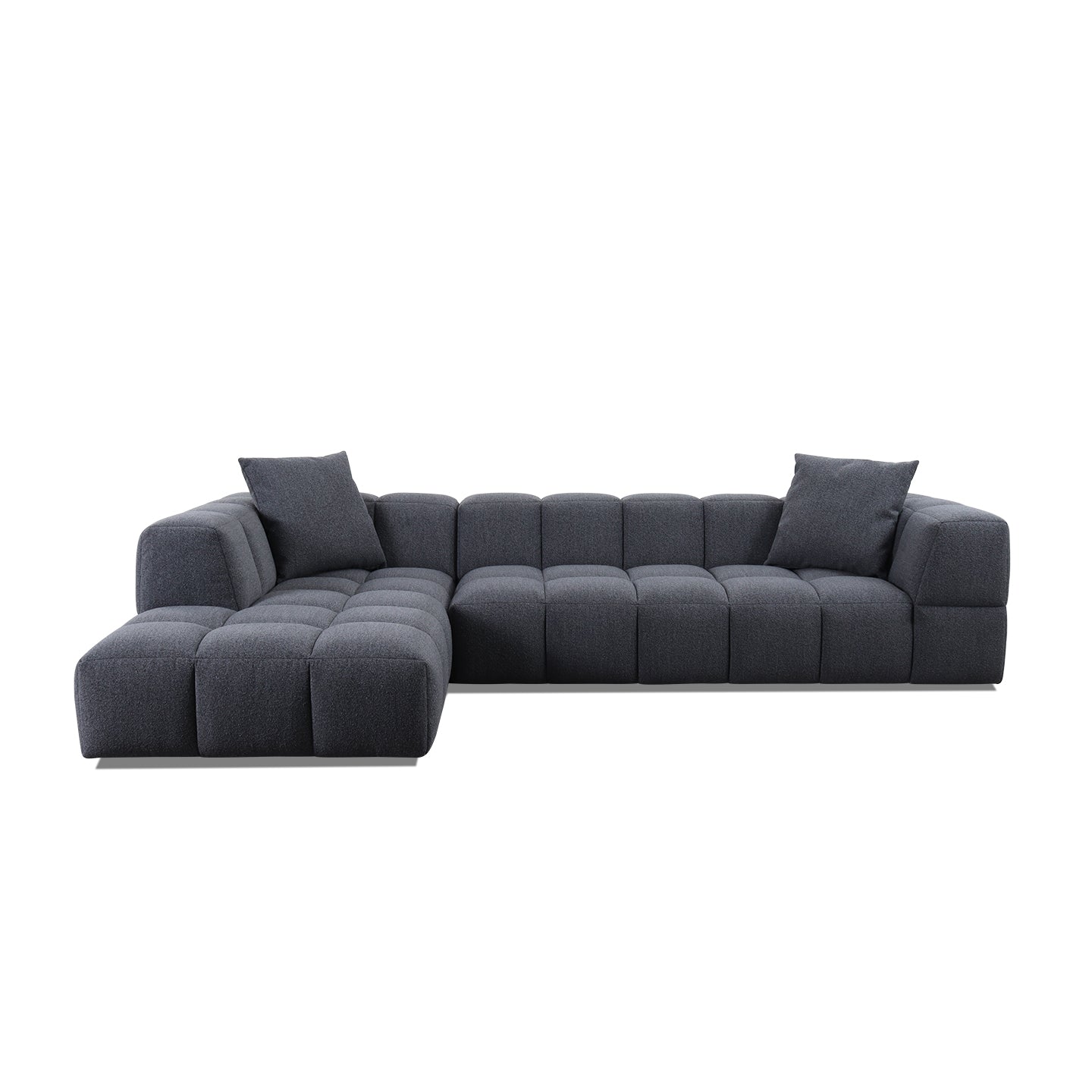 Ecksofa BUBBLE in Stoff Manhattan - grau / vorstehend links - Ecksofa Stoff
