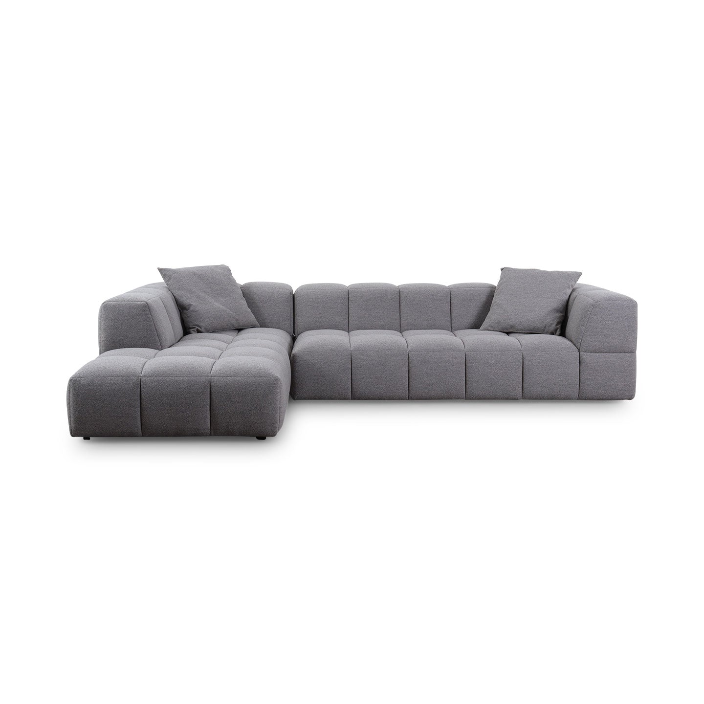 Ecksofa BUBBLE in Stoff Manhattan - Taupe / vorstehend links - Ecksofa Stoff