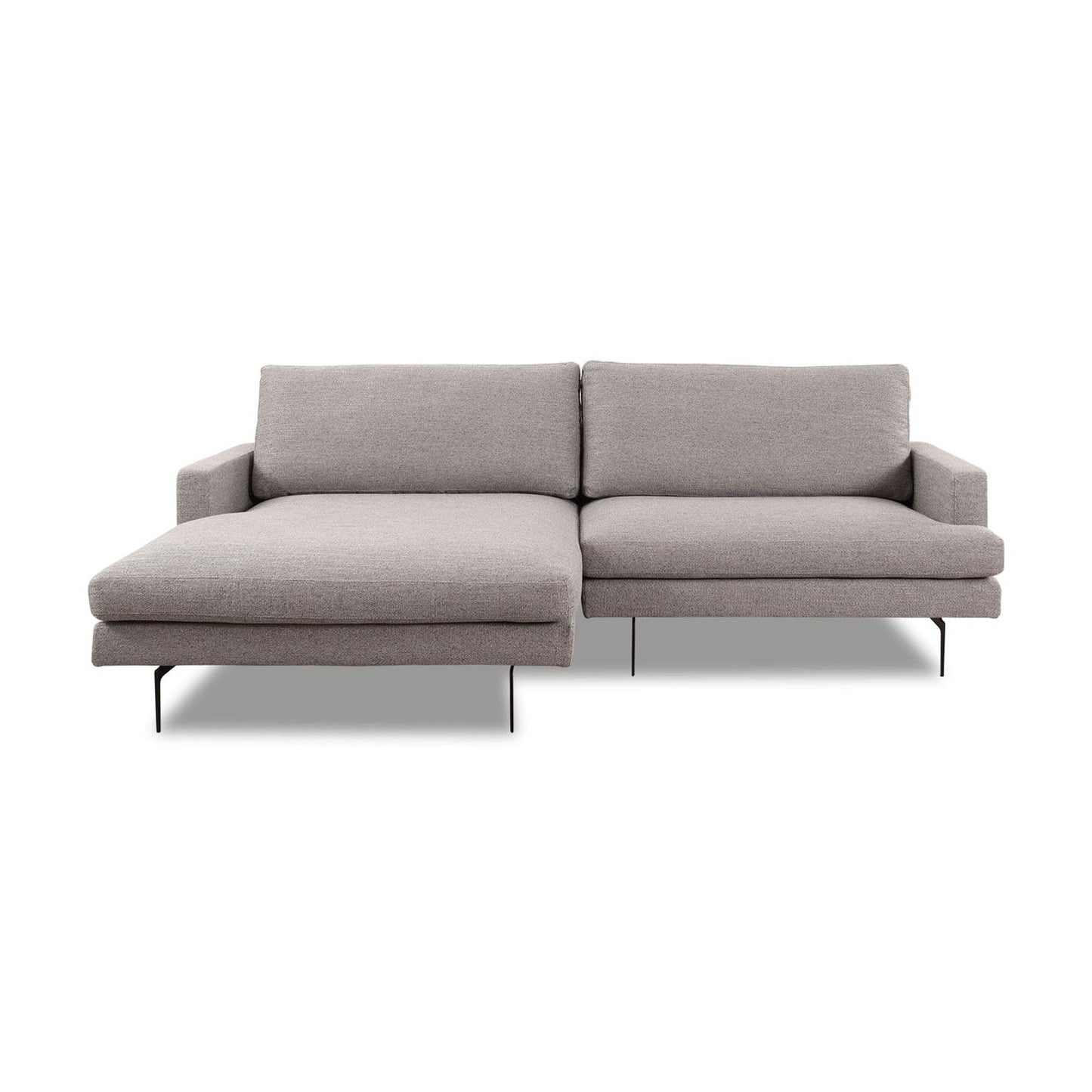Ecksofa Plateia Stoff Levana platin - vorstehend links - Ecksofa Stoff