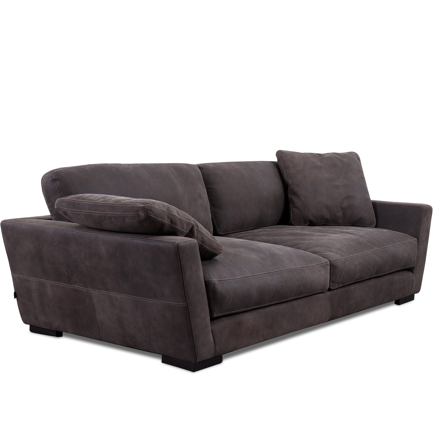 Softform WING Big Sofa in Leder Kenia konfigurierbar - Antracite - Sofa Leder