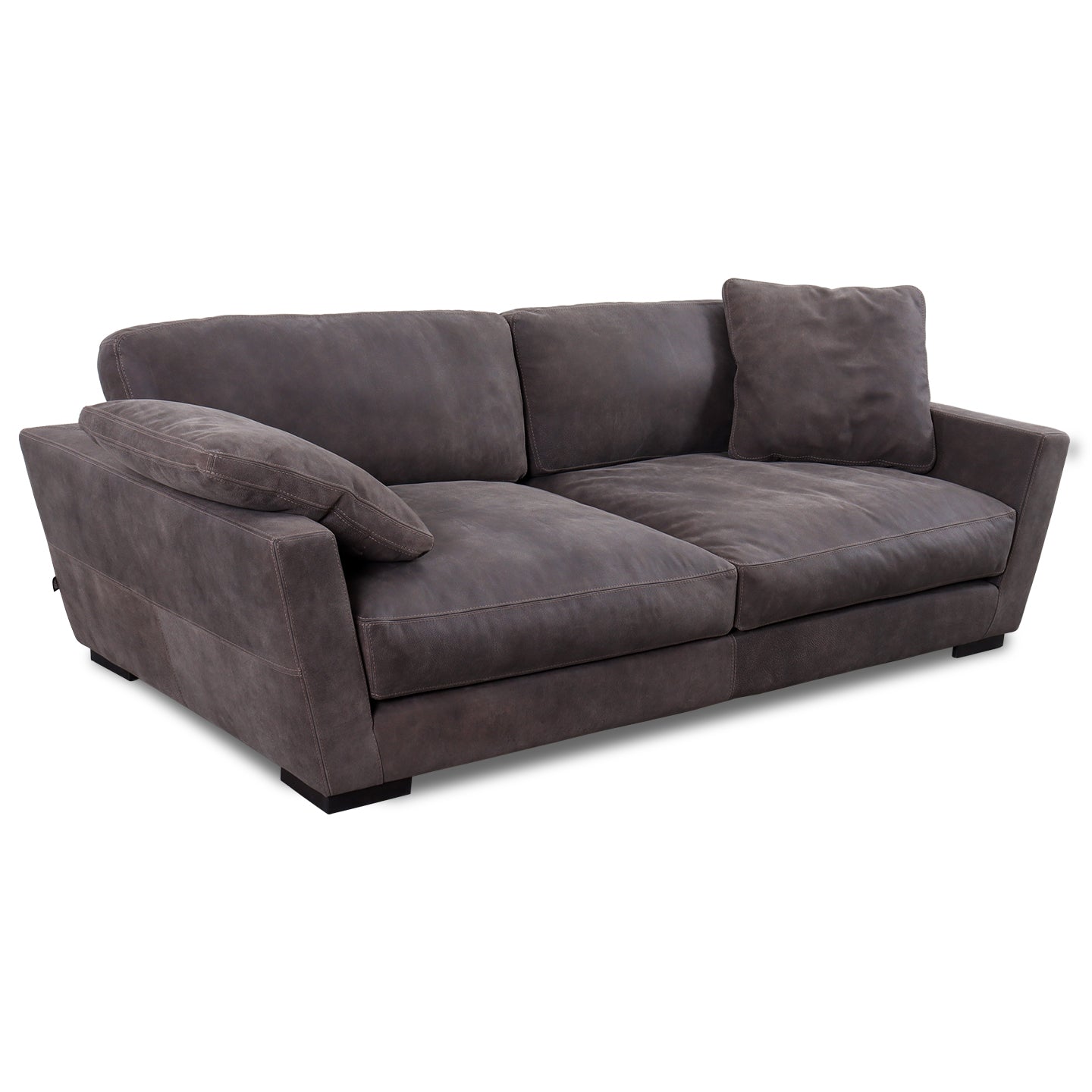 Softform WING Big Sofa in Leder Kenia konfigurierbar - Antracite - Sofa Leder