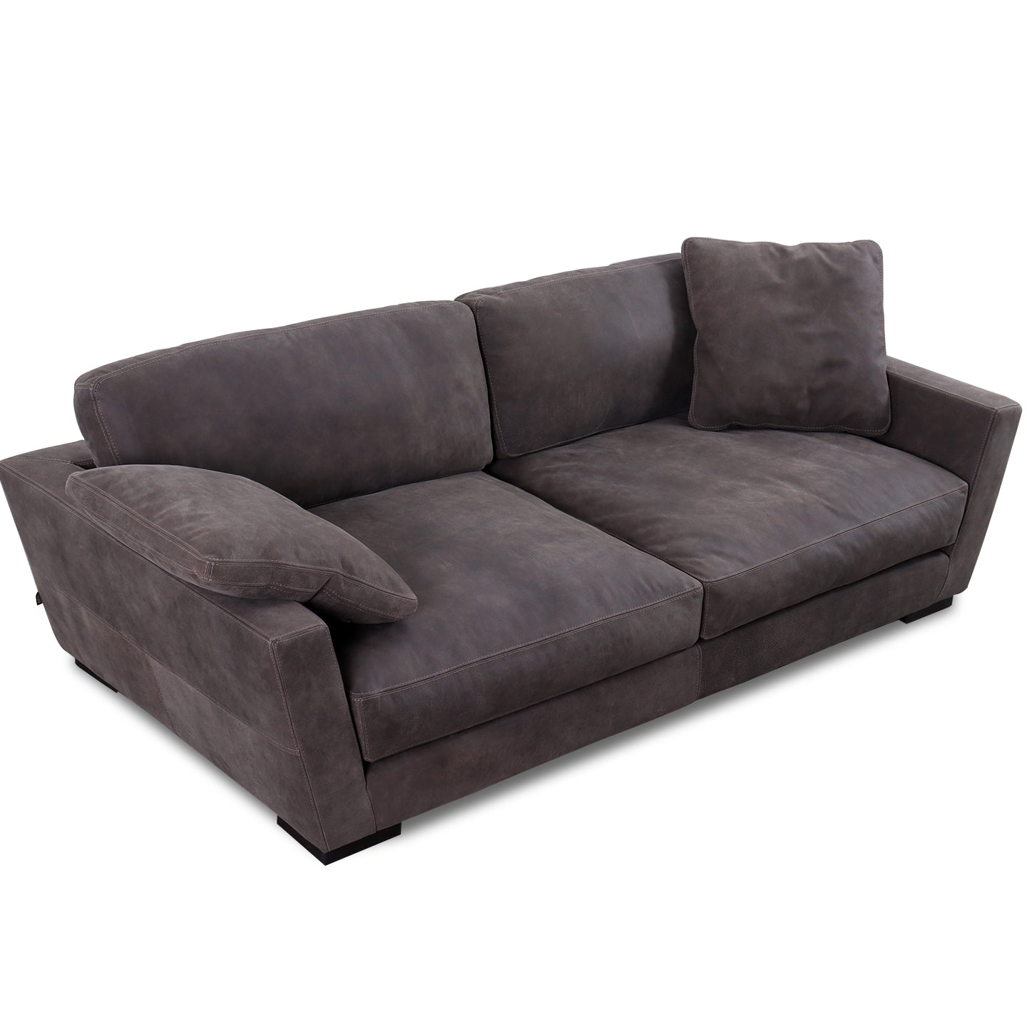 Softform WING Big Sofa in Leder Kenia konfigurierbar - Antracite - Sofa Leder