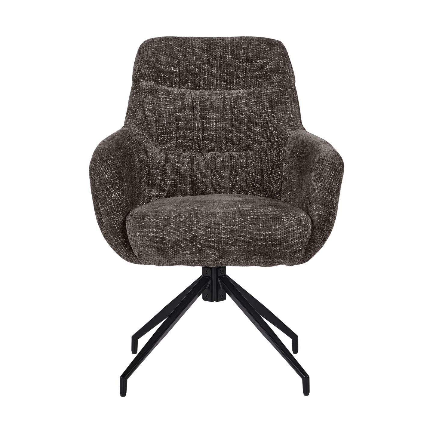 Stuhl DEXTER 2er-Set in Stoff Haga - H16 anthracite - Stuhl Stoff