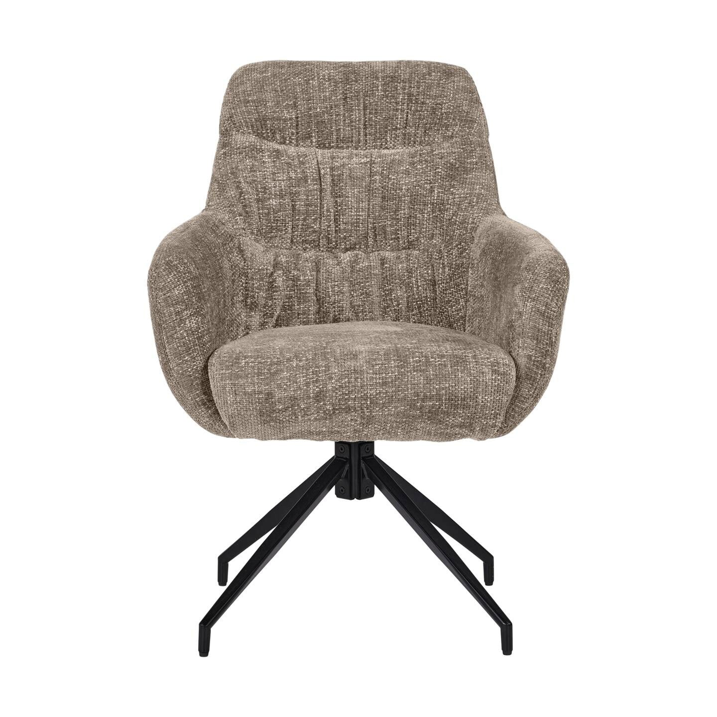 Stuhl DEXTER 2er-Set in Stoff Haga - H30 taupe - Stuhl Stoff