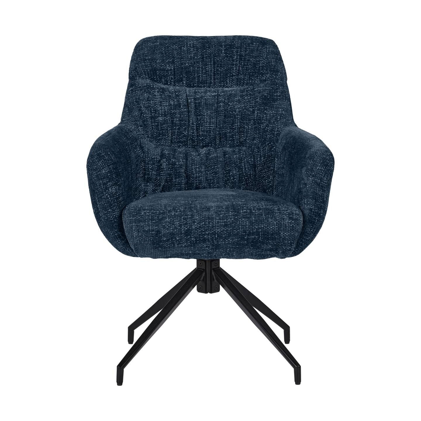 Stuhl DEXTER 2er-Set in Stoff Haga - H86 dark blue - Stuhl Stoff