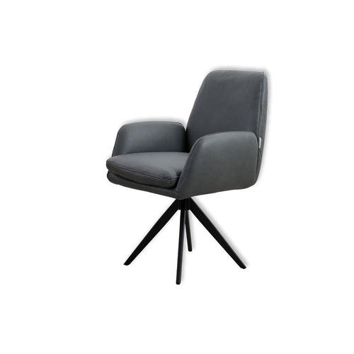 Bild 1 in Galerieansicht laden. Stuhl LINUS 11623 in Leder Z69 anthrazit - Stuhl Leder