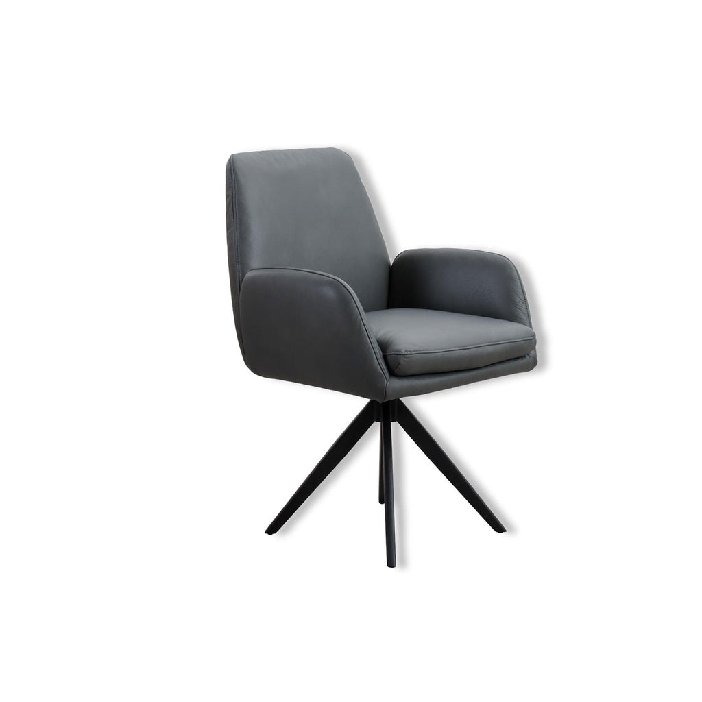 Stuhl LINUS 11623 in Leder Z69 anthrazit - Stuhl Leder