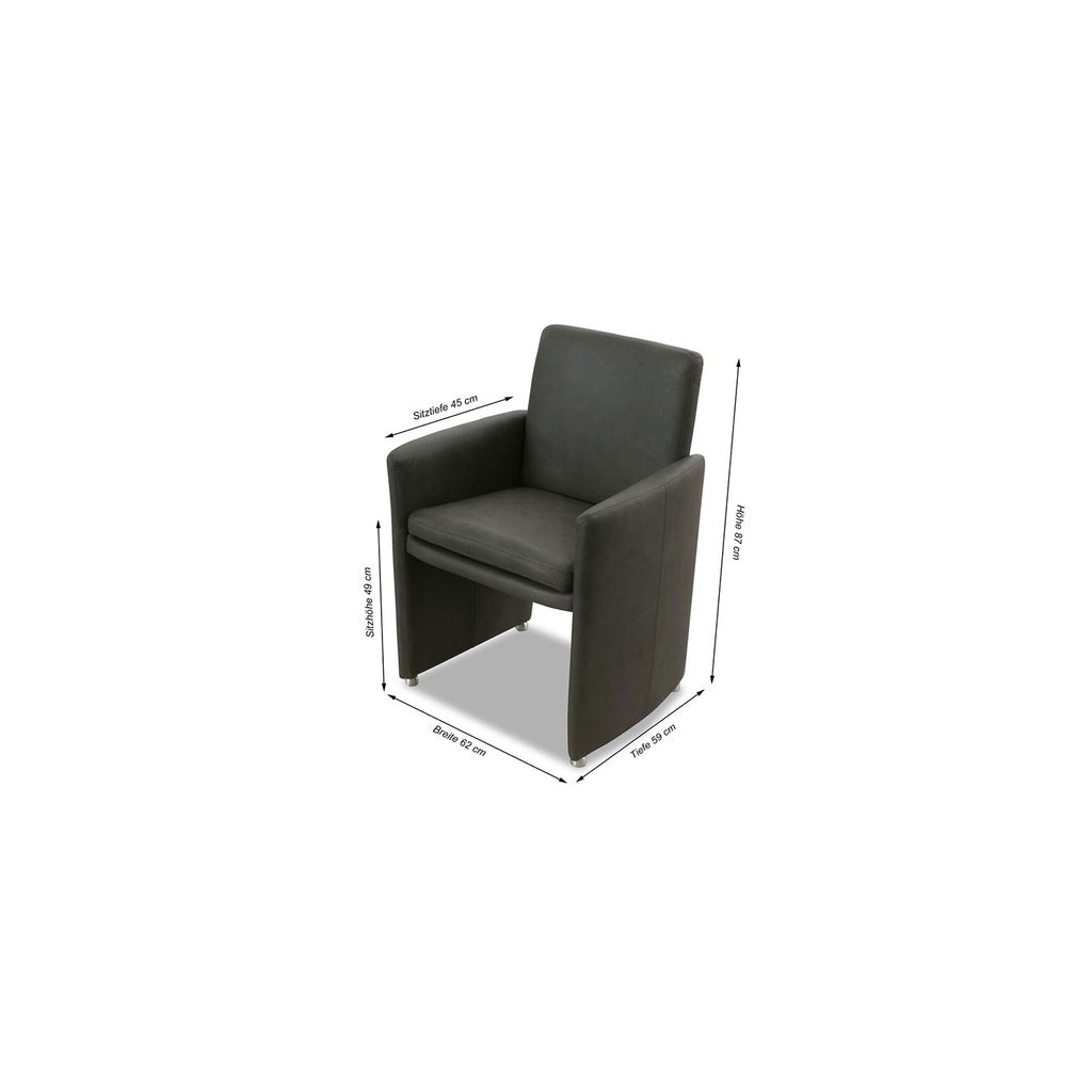 Stuhl-Sessel 10600 RIALTO in Leder Z69 - Stuhl Leder