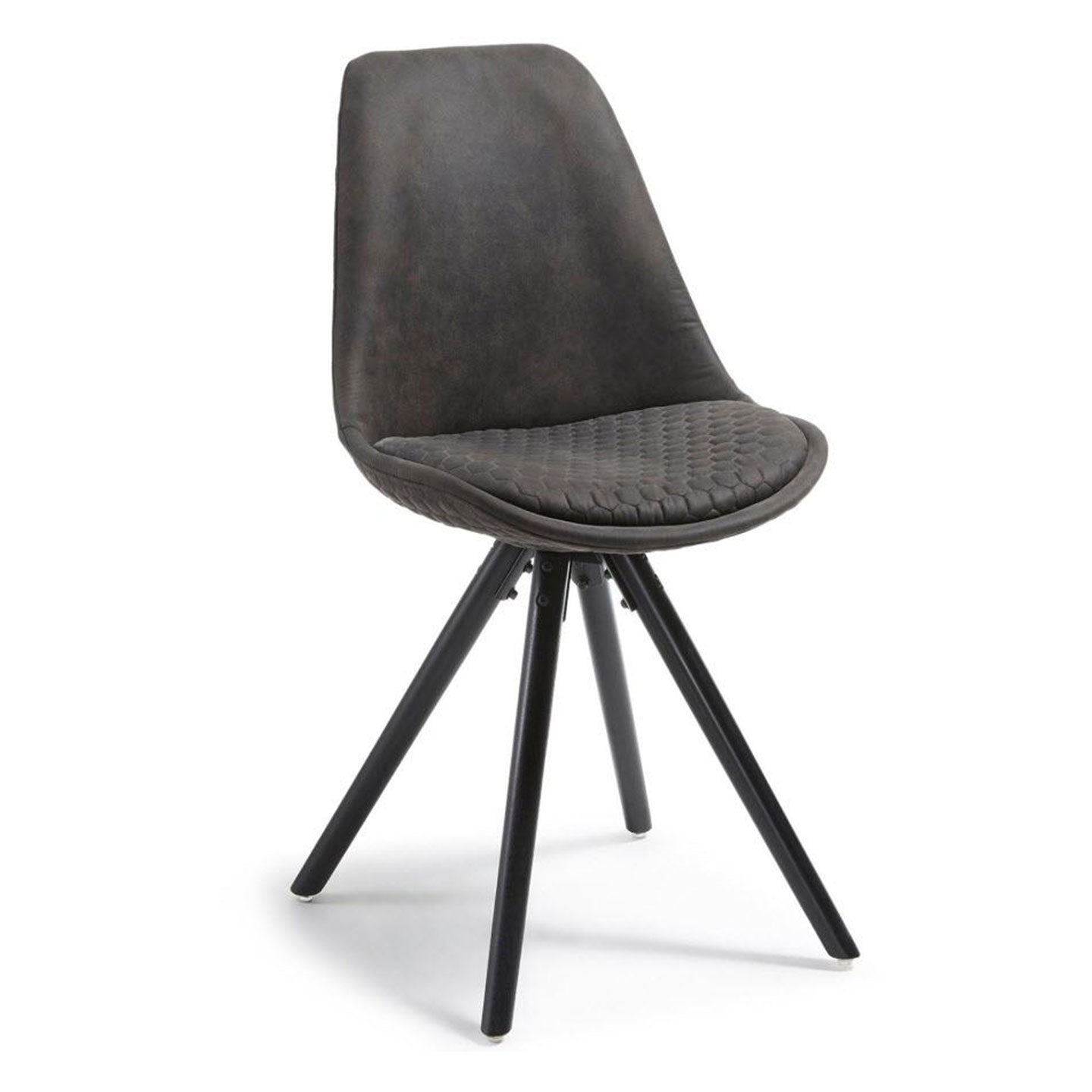2er Set-Stuhl LARS in Microfaser graphite - Sitzdesign