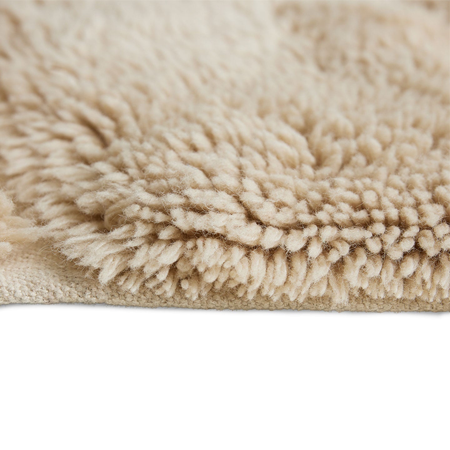 Teppich 200x140cm aus Wolle in creme - Teppich