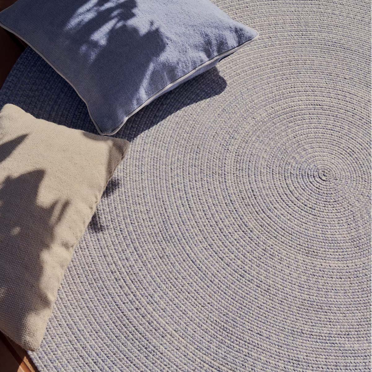 Teppich Portopi rund grau - Größe Ø150cm - Sitzdesign