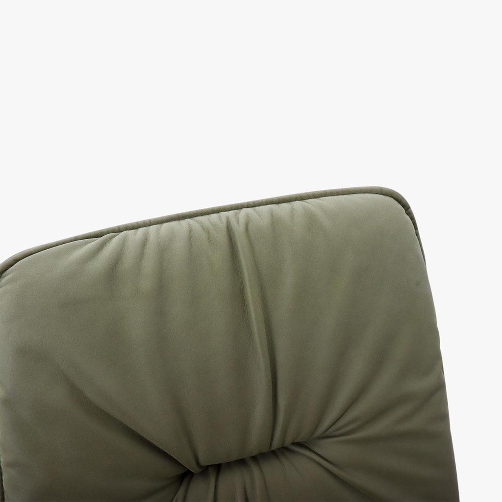 4er Set Stuhl Efendi in Leder Nevada olive - Stuhl Leder