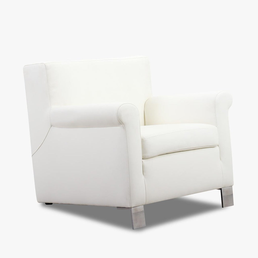 Ledersessel HENRY in jerry white - Sessel Leder