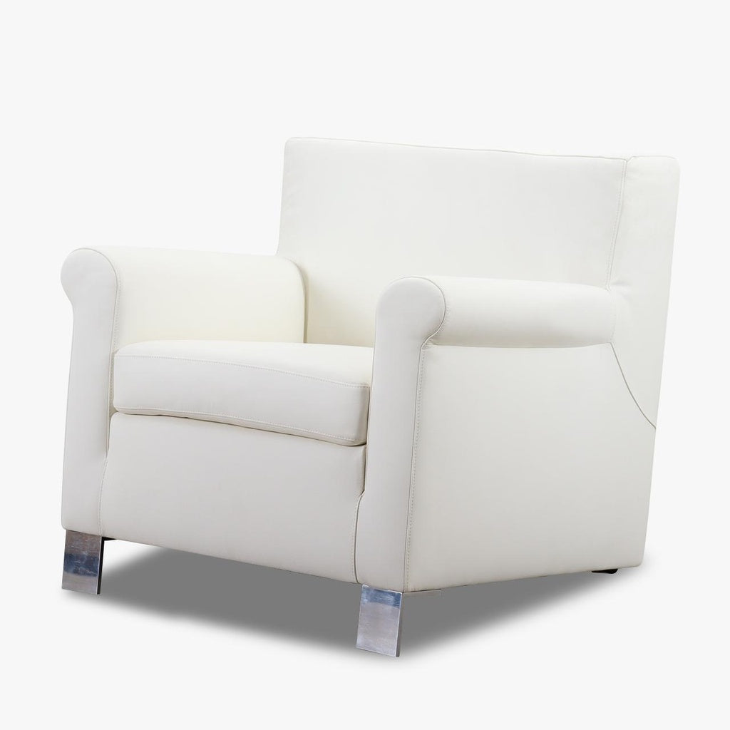 Ledersessel HENRY in jerry white - Sessel Leder