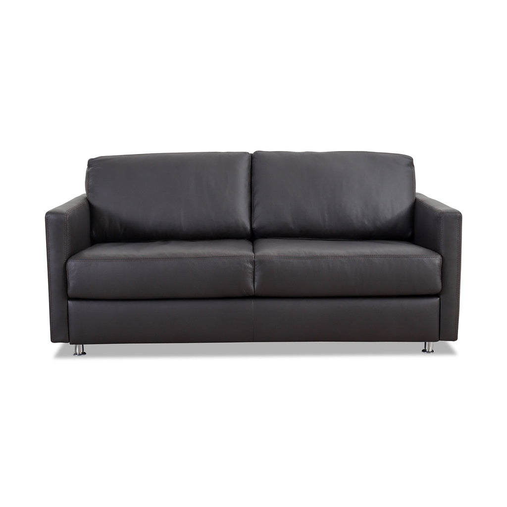 Schlafsofa SOGNARE LF140cm in Leder Semalin marron - Schlafsofa Leder