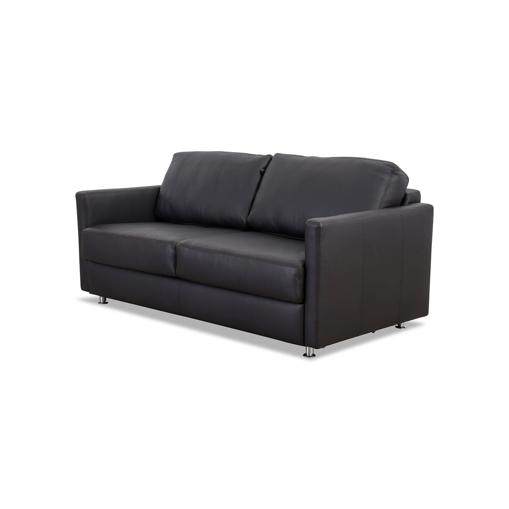 Schlafsofa SOGNARE LF140cm in Leder Semalin marron - Schlafsofa Leder
