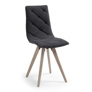 2er Set Stuhl TUK Naturholz Stoff - Sitzdesign
