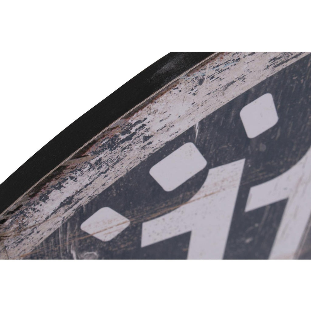 Uhr AT THE BEACH in grau-blau rund Ø 60cm - Wanddeko