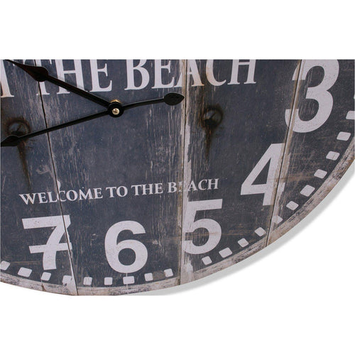Bild 1 in Galerieansicht laden. Uhr AT THE BEACH in grau-blau rund Ø 60cm