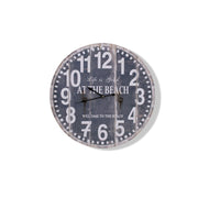 Uhr AT THE BEACH in grau-blau rund Ø 60cm