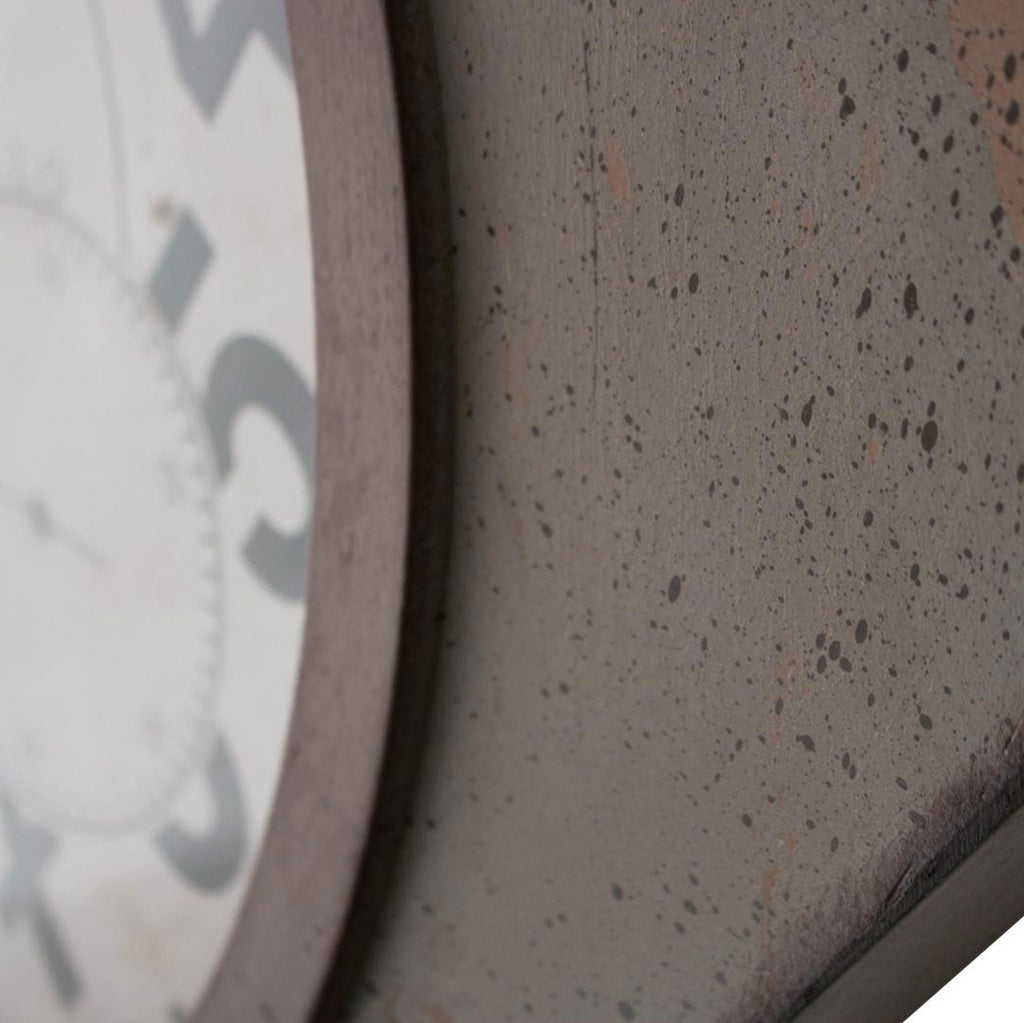 Uhr OLD TOWN in grau 60cmx60cm - Wanddeko