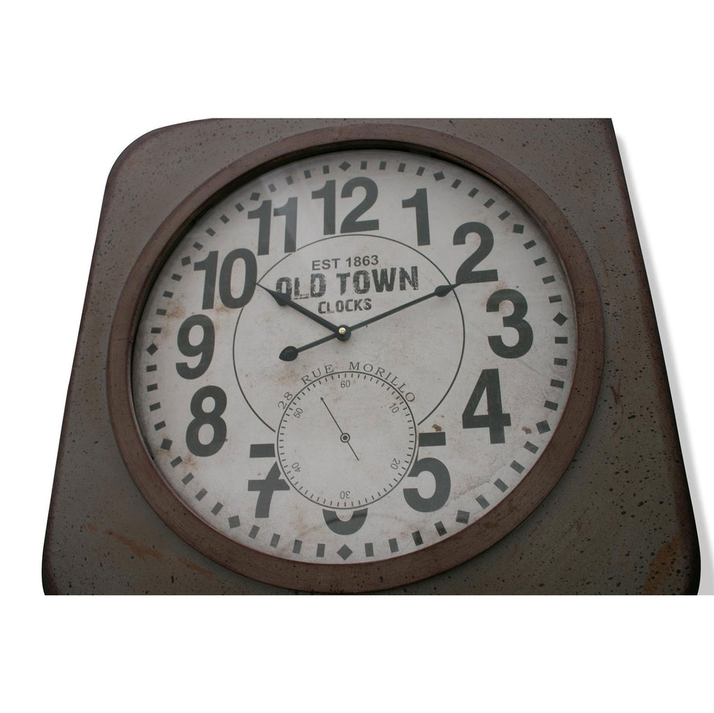 Uhr OLD TOWN in grau 60cmx60cm