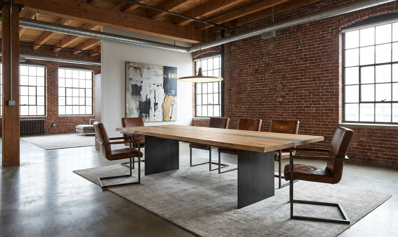 Venjakob Esstisch ET243 Big – Massivholz Designertisch mit Harzeinlage - Esstisch