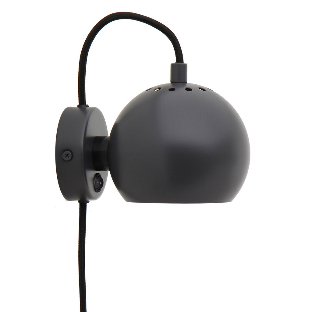 Wandlampe BALL Ø 12cm - dunkelgrau matt