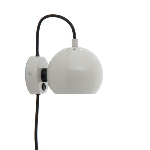 Bild 1 in Galerieansicht laden. Wandlampe BALL Ø 12cm - hellgrau glänzend