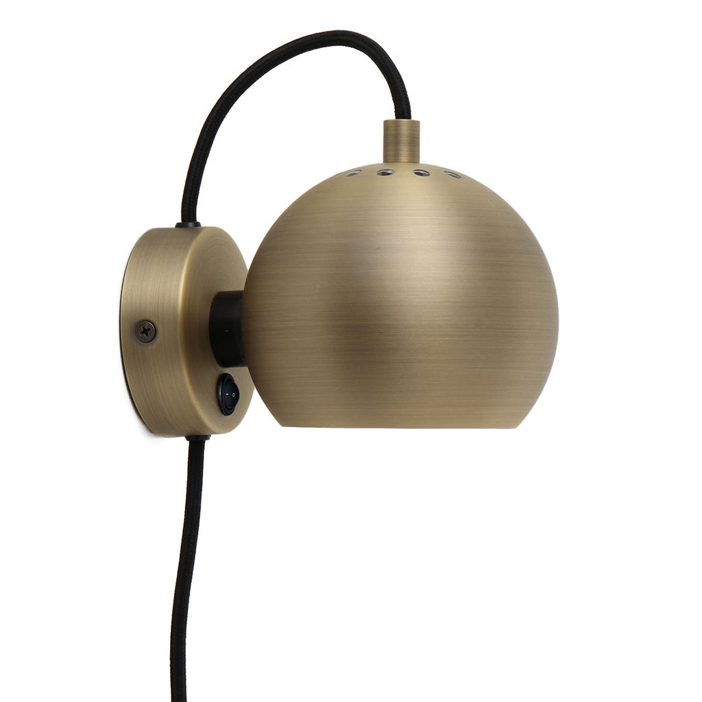 Wandlampe BALL Ø 12cm - messing antik