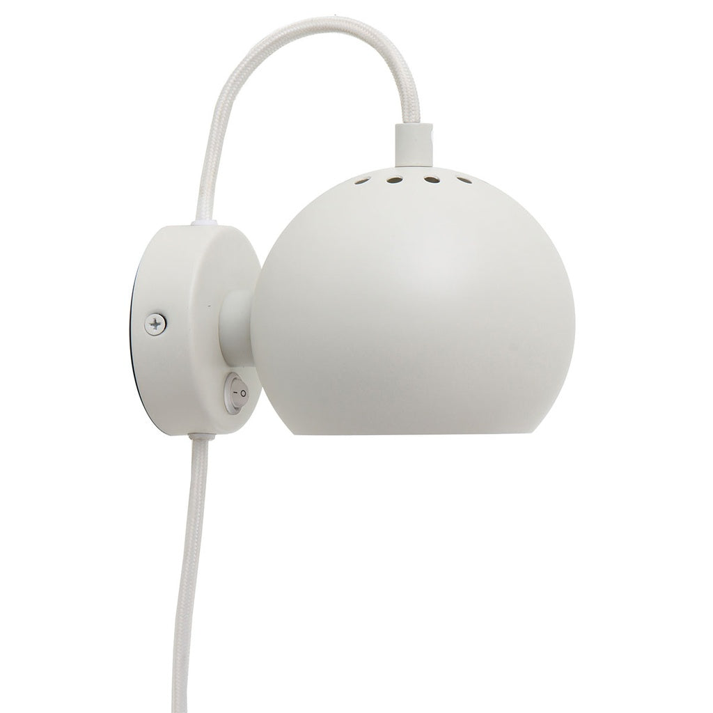 Wandlampe BALL Ø 12cm - weiß matt