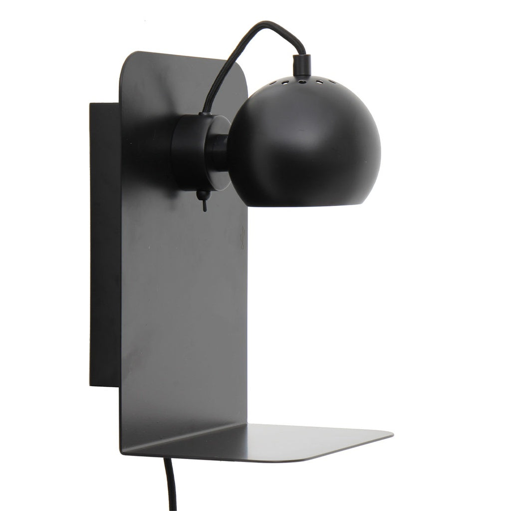 Wandleuchte BALL USB Ø 12cm - schwarz matt - Wandleuchte