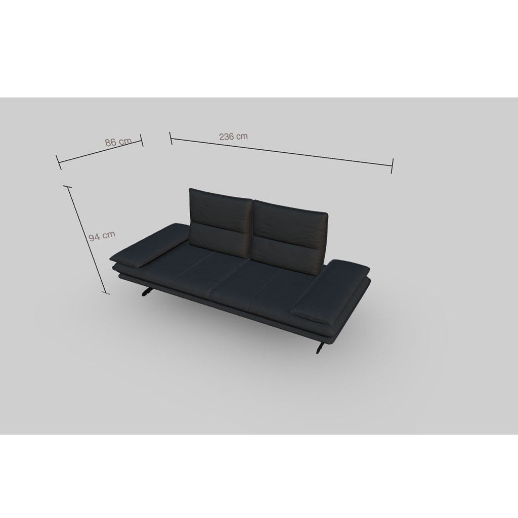 Sofa 16777 BROADWAY in Microfaser S37 anthracite - Sitzdesign