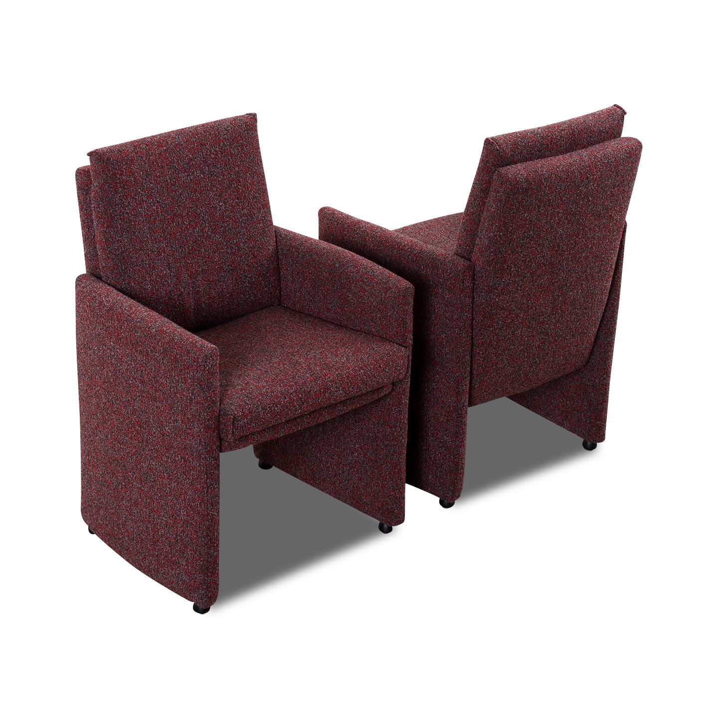 Willi Schillig 2er Set Stuhl-Sessel 10602 RENO  in Stoff JAB rot