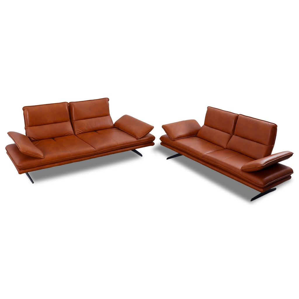 Sofagarnitur 16777 BROADWAY in Leder Z69 cognac - Sitzdesign