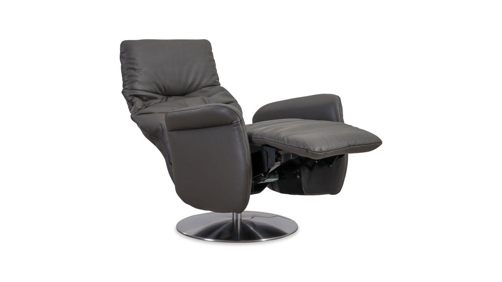 Fernsehsessel mit Doppelmotor 32630 LIMBOO in Leder Z73 graphite - Relaxsessel Leder