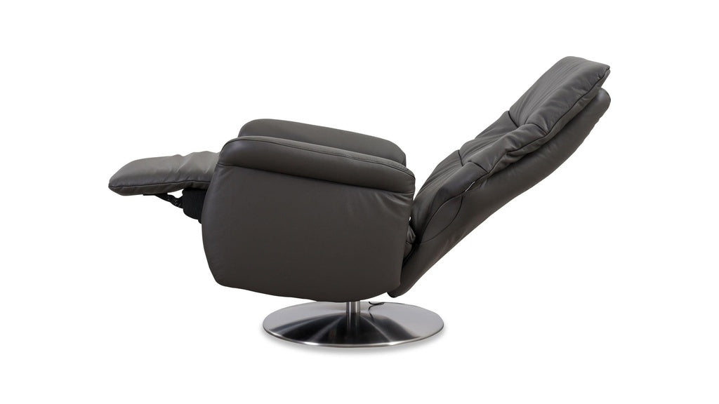 Fernsehsessel mit Doppelmotor 32630 LIMBOO in Leder Z73 graphite - Relaxsessel Leder