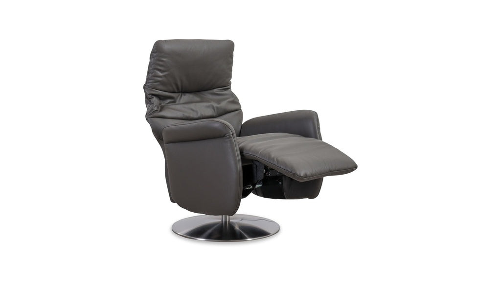 Fernsehsessel mit Doppelmotor 32630 LIMBOO in Leder Z73 graphite - Relaxsessel Leder