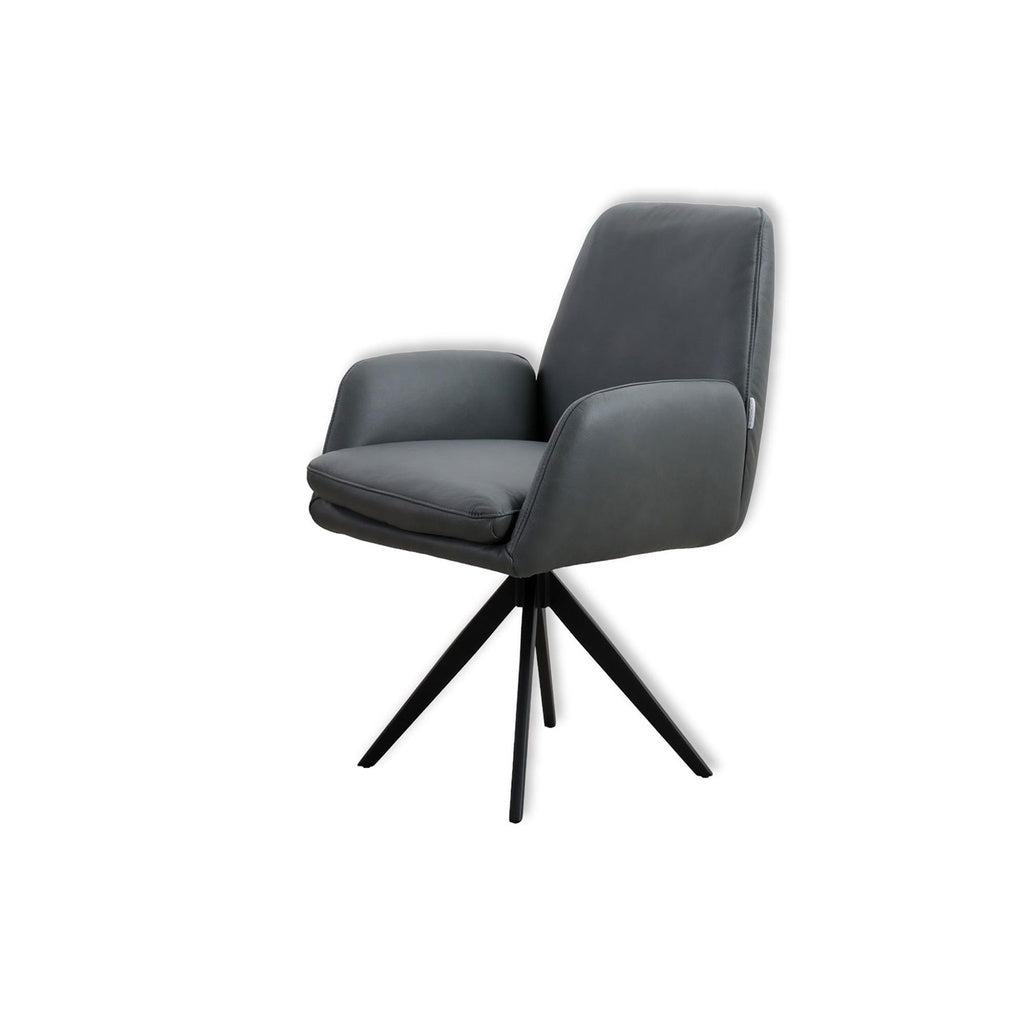 Stuhl LINUS 11623 in Leder Z69 anthrazit - Stuhl Leder