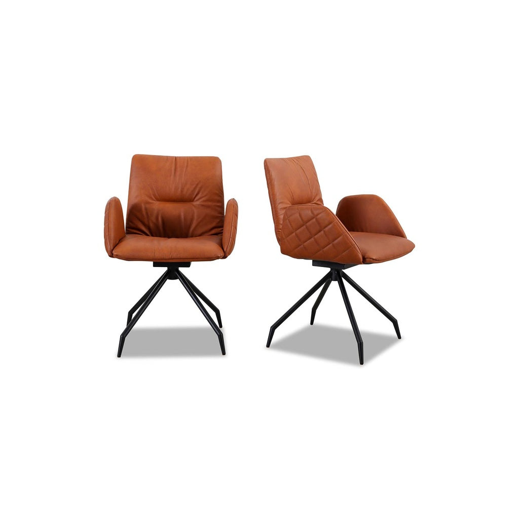 11004 Stuhl LOTTA in Leder Z69 - cognac - Stuhl Leder