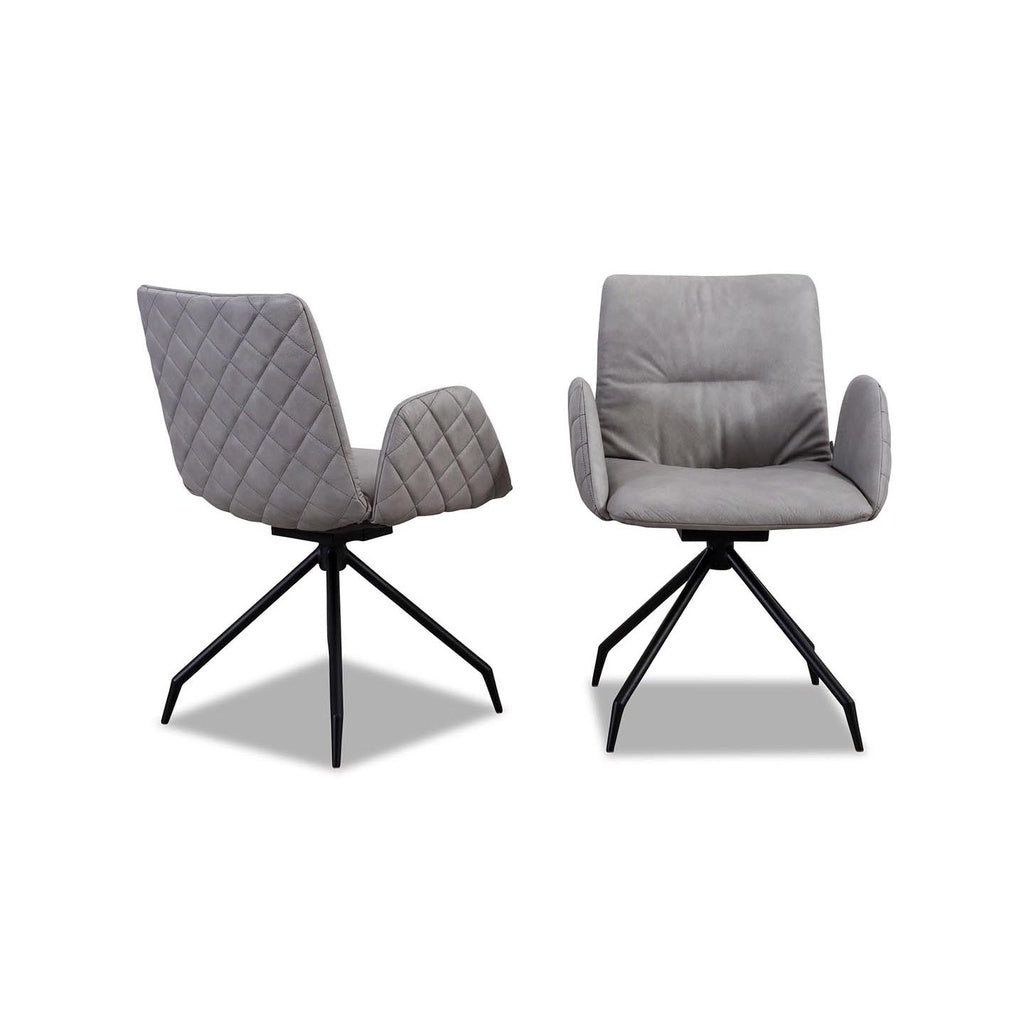 11004 Stuhl LOTTA in Leder Z69 - light grey - Stuhl Leder